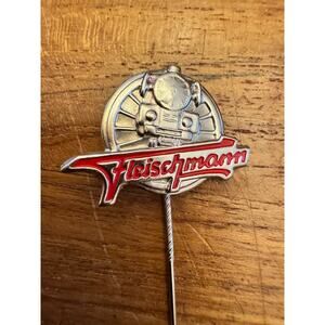 Vintage Fleischmann Silver Hat Stick Pin Brooch 1980s